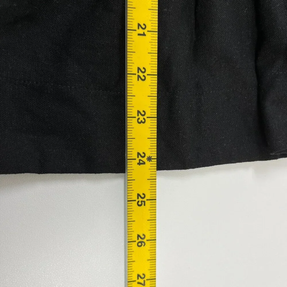 NWOT Farm Rio Linen Blend Black Sleeveless Mini Dress Size M - Picture 14 of 15